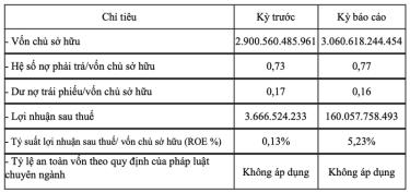 Các chỉ số kinh doanh của Xuân Thiện Yên Bái. Ảnh chụp màn hình.