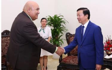 Phó Thủ tướng Trần Hồng Hà tiếp ông Saia Ma'u Piukala, Giám đốc Tổ chức Y tế thế giới khu vực Tây Thái Bình Dương.