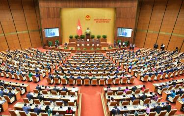 Quang cảnh phiên họp Quốc hội sáng 20-5.
