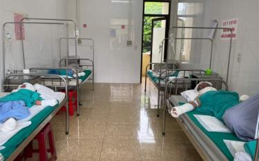 Các nạn nhân trong vụ nổ bình ga ở huyện Mù Cang Chải, Yên Bái được cấp cứu tại Bệnh viện Đa khoa khu vực Nghĩa Lộ.