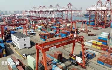 Cảng hàng hóa Thanh Đảo, tỉnh Sơn Đông, Trung Quốc.