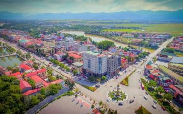 Một góc trung tâm thành phố Điện Biên Phủ hôm nay.