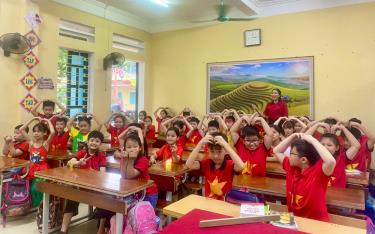 Mô hình lớp học hạnh phúc tại Trường Tiểu học Cổ Phúc, huyện Trấn Yên.