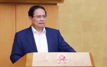 Thủ tướng Phạm Minh Chính chủ trì Phiên họp Chính phủ chuyên đề về xây dựng pháp luật tháng 5 năm 2025.