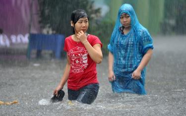 Miền Bắc mưa lớn, nguy cơ ngập úng ở vùng trũng thấp.