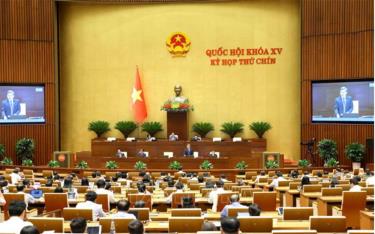 Toàn cảnh phiên họp Quốc hội chiều 26/5/2025.