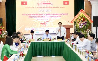 Quang cảnh Hội thảo Báo Đảng các tỉnh, thành phố khu vực phía Bắc mở rộng lần thứ 30 do Báo Hànộimới đăng cai tổ chức diễn ra  sáng nay tại Hà Nội.