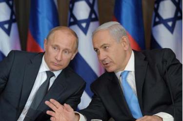 Ông Putin trong cuộc hội đàm với Thủ tướng Israel Netanyahu.
