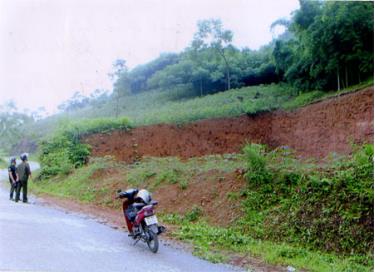 Lô đất này thuộc đất rừng tái sinh phòng hộ bị một hộ dân ở khu vực Đèo Thao lấn chiếm chuẩn bị làm nhà ở.