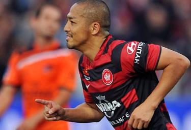 Shinji Ono trong màu áo CLB Western Sydney Wanderers -Australia.