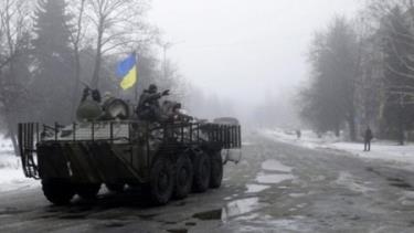 Xe thiết giáp của quân đội Ukraine ở miền Đông nước này.