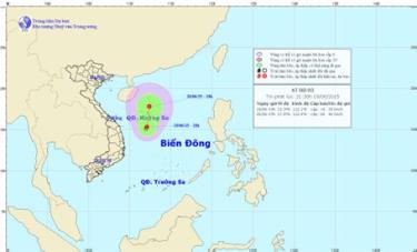 Dự báo hướng di chuyển của vùng áp thấp.