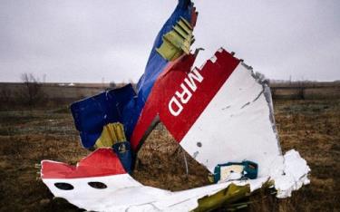 Một mảnh vỡ của máy bay MH17 rơi ở miền Đông Ukraine