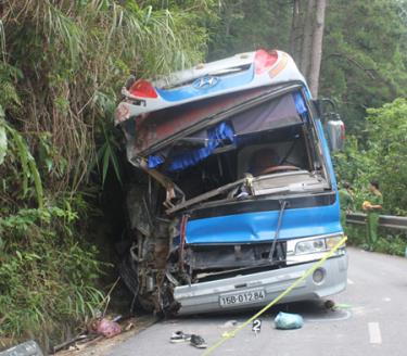 Hiện trường vụ tai nạn.