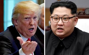 Tổng thống Mỹ Donald Trump (trái) và nhà lãnh đạo Triều Tiên Kim Jong-un.