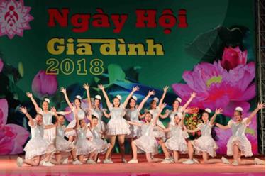 Một tiết mục văn nghệ tại Ngày hội Gia đình Việt Nam năm 2018.