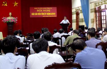 Đồng chí Dương Văn Thống - Phó bí thư Thường trực Tỉnh ủy định hướng công tác tuyên truyền trong thời gian tới. 
