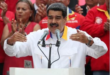 Tổng thống Maduro diễn thuyết trước những người ủng hộ ngày 20/5.
