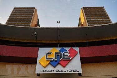 Toàn cảnh trụ sở Hội đồng bầu cử quốc gia Venezuela CNE tại Caracas, ngày 8/3/2020.