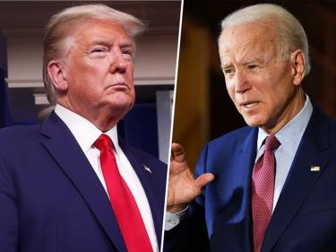 Đương kim Tổng thống Donald Trump và ứng viên tranh cử Tổng thống đảng Dân chủ Joe Biden.