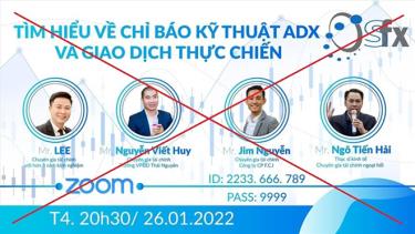 Hình ảnh quảng cáo trên sàn SFX. (Ảnh: Bộ Công an )