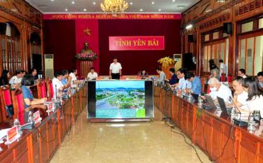 Đồng chí Trần Huy Tuấn – Chủ tịch UBND tỉnh Yên Bái phát biểu tại buổi làm việc