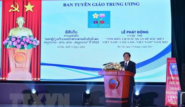 Ông Trần Doãn Tiến, Tổng biên tập Báo Điện tử Đảng Cộng sản phát biểu tại Lễ phát động.
