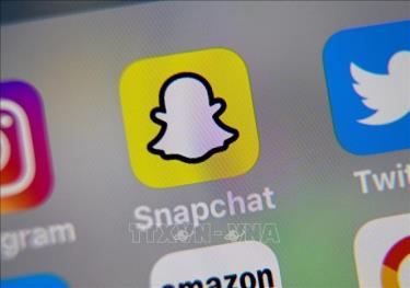 Biểu tượng Snapchat trên màn hình máy tính bảng.