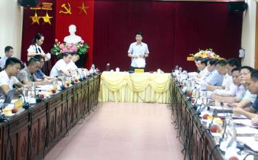 Đồng chí Nguyễn Thế Phước - Phó Chủ tịch Thường trực UBND tỉnh kết luận buổi làm việc.
