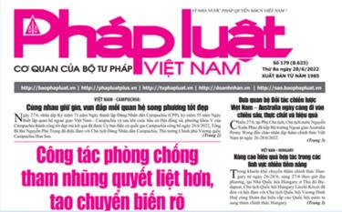 Bản PDF của Báo Pháp luật Việt Nam, cơ quan ngôn luận của Bộ Tư pháp. (Ảnh chụp màn hình)