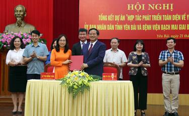 Yen Bai’s medical sector signs cooperation agreement with Bach Mai hospital for 2022-2026.