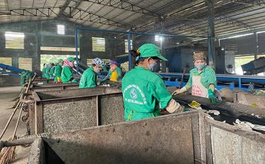 A waste treatment line at Nam Thanh Yen Bai Energy and Environment joint Stock Company