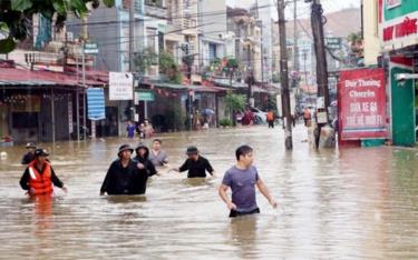 Trận mưa lũ lịch sử ở Hà Giang gây ngập úng nhiều khu vực.