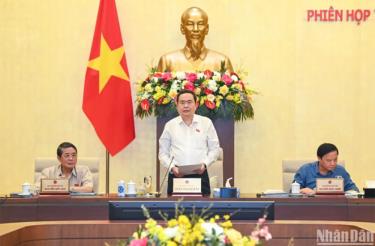 Chủ tịch Quốc hội Trần Thanh Mẫn phát biểu khai mạc phiên họp.