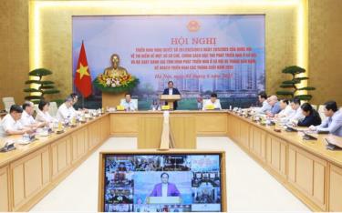 Thủ tướng Phạm Minh Chính chủ trì Hội nghị triển khai Nghị quyết của Quốc hội về thí điểm một số cơ chế, chính sách đặc thù phát triển nhà ở xã hội.