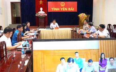 Các đại biểu tham dự hội nghị tại điểm cầu tỉnh Yên Bái.
