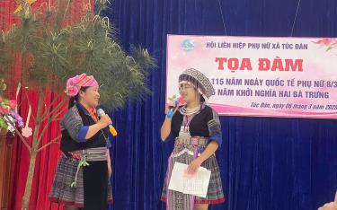Hội LHPN xã Túc Đán tổ chức tọa đàm nhân kỷ niệm Ngày Quốc tế Phụ nữ 8/3.