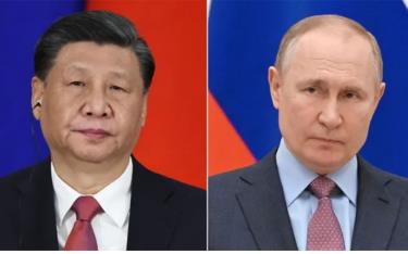 Tổng thống Nga Vladimir Putin và Chủ tịch Trung Quốc Tập Cận Bình.