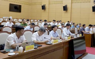 Các đại biểu dự Hội nghị tại điểm cầu tỉnh Yên Bái.