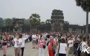 Thái Lan đã chặn khách du lịch xuất cảnh đến Campuchia. Ảnh minh họa: Seng Mengheng.