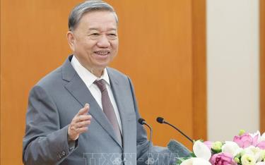 Tổng Bí thư Tô Lâm phát biểu.