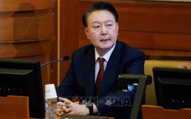 Cựu Tổng thống Yoon Suk Yeol tại Tòa án Hiến pháp ở thủ đô Seoul, Hàn Quốc, ngày 23/1/2025. Ảnh tư liệu