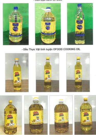 Các nhãn mác dầu ăn nằm trong danh sách Công an Hưng Yên khuyến cáo người dân ngưng sử dụng. Ảnh: Công an cung cấp