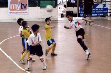 Thi đấu bóng đá nhi đồng Cúp Phát thanh Truyền hình tỉnh Yên Bái.
