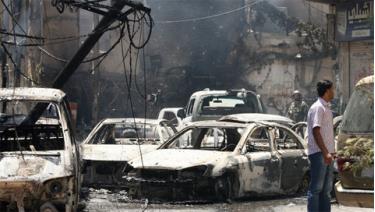 Cảnh hoang tàn do nội chiến ở Syria.