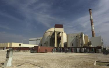 Quang cảnh nhà mày điện hạt nhân Bushehr của Iran.