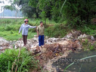 Công trình phai trữ nước của thôn 7, xã Minh Xuân đảm bảo nước tưới cho 14,7ha lúa nước vụ xuân.
