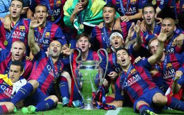 Barca vô địch Champions League 2014/2015 nhưng chỉ đứng thứ 3 trong BXH mới nhất của UEFA.