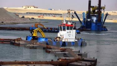 Công trường xây dựng kênh đào Suez mới tại Ismailia, AI Cập ngày 13/6.
