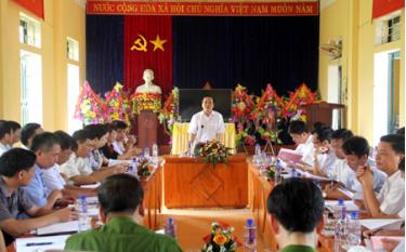 Đồng chí Hoàng Xuân Nguyên- Phó chủ tịch UBND tỉnh, Chủ tịch Hội đồng thẩm định phát biểu kết luận Hội nghị.



